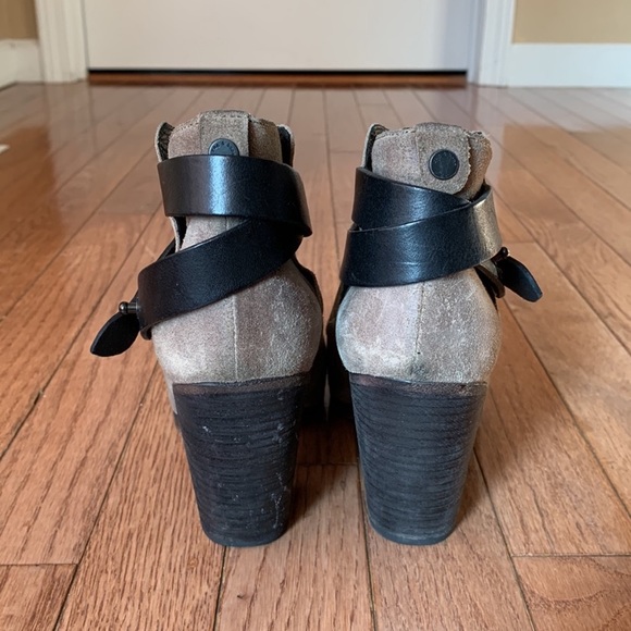 Rag & bone harrow booties ankle boots EU 37 womens size 7 taupe - Picture 8 of 9